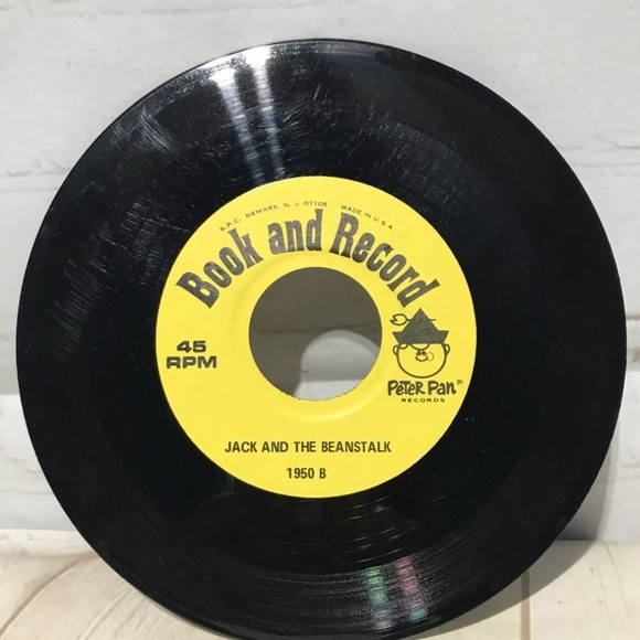 Jack & the Beanstalk Story Vintage Peter Pan Book and 45 rpm Record Read Along - Picture 5 of 6